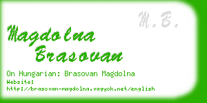 magdolna brasovan business card